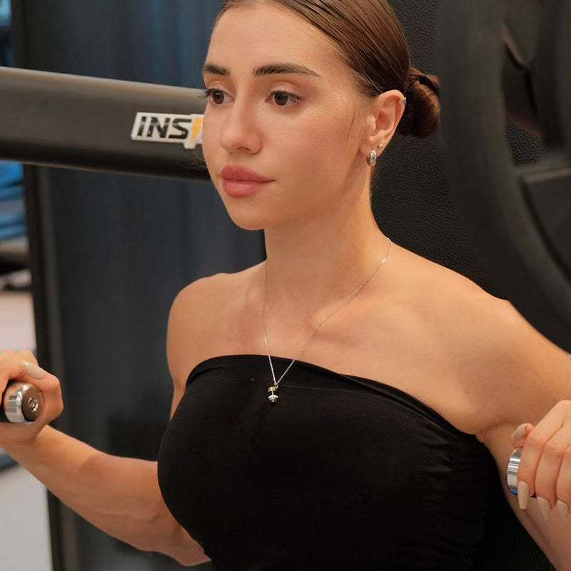 RAWNESS Ceramic Accent Dumbbell Necklace RAWNESS