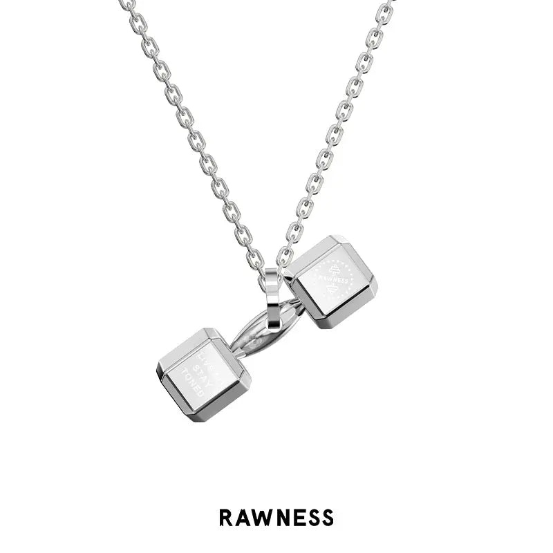 Mini Dumbbell Pendant Necklace for ladies - RAWNESS