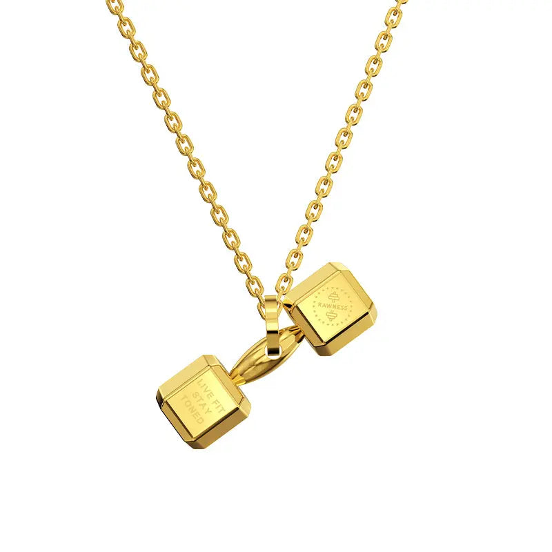 Mini Dumbbell Pendant Necklace for ladies - RAWNESS