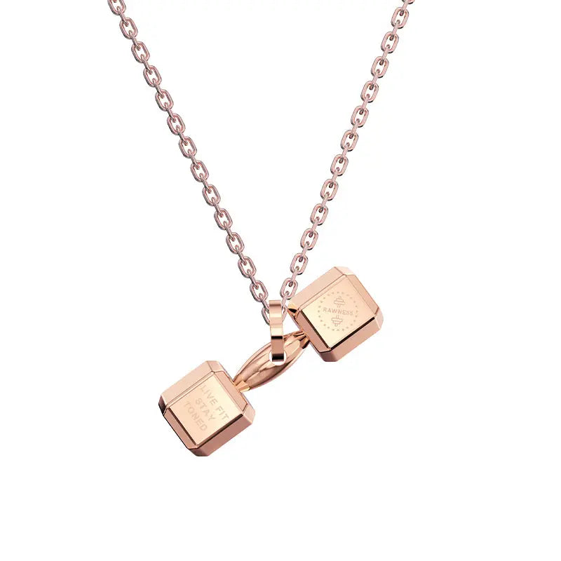 Mini Dumbbell Pendant Necklace for ladies - RAWNESS