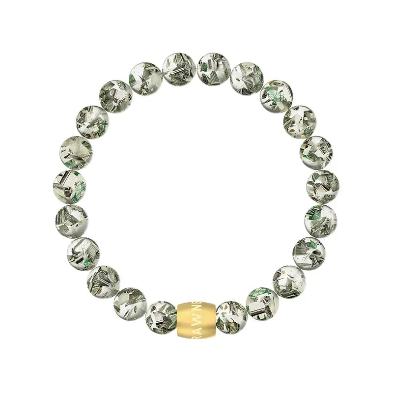 RAWNESS Bracelet Crushed Dollar Bead Resin Gold Foil - RAWNESS