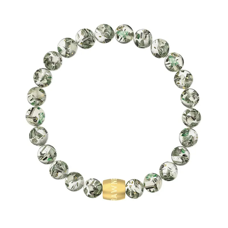 RAWNESS Bracelet Crushed Dollar Bead Resin Gold Foil - RAWNESS