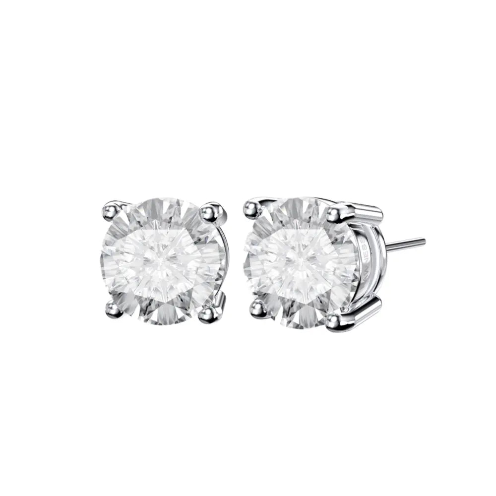 RAWNESS Ear Studs Moissanite Four-Claw Earrings - RAWNESS