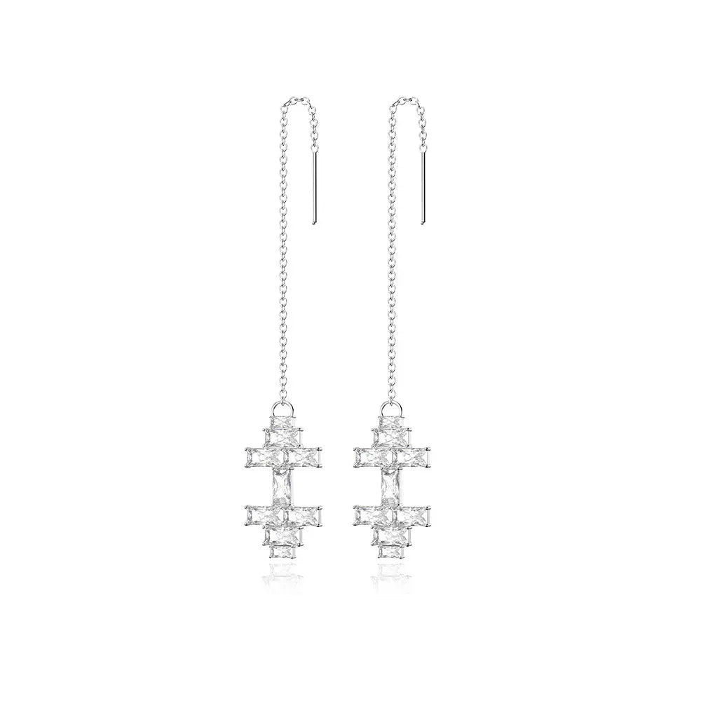 RAWNESS Ear Threads FitGlow Moissanite Earrings Strength Meets Elegance - RAWNESS