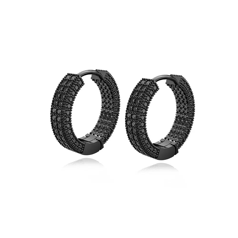 RAWNESS Earring Iced Loop Moissanite Diamond Earrings - RAWNESS