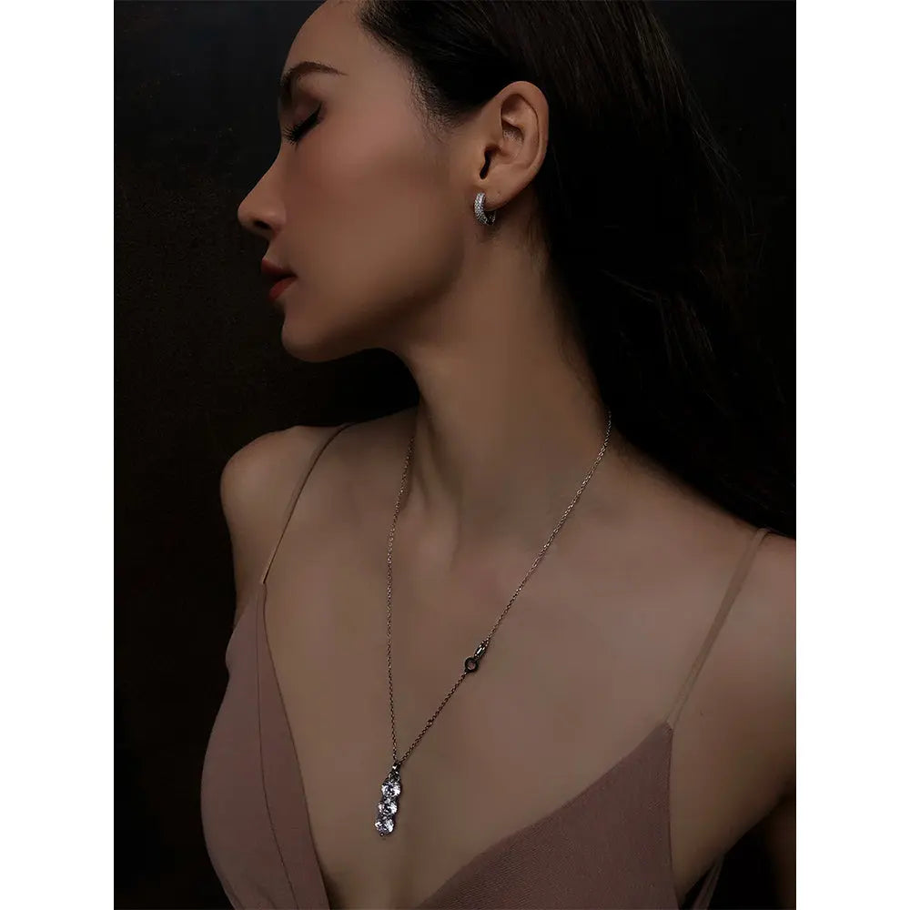 RAWNESS Earring Iced Loop Moissanite Diamond Earrings - RAWNESS