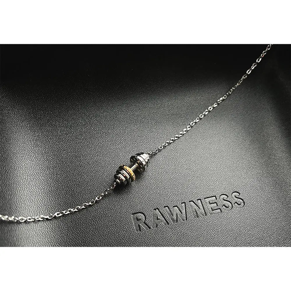 RAWNESS Necklace Barbell Pendant Choker Unisex - RAWNESS
