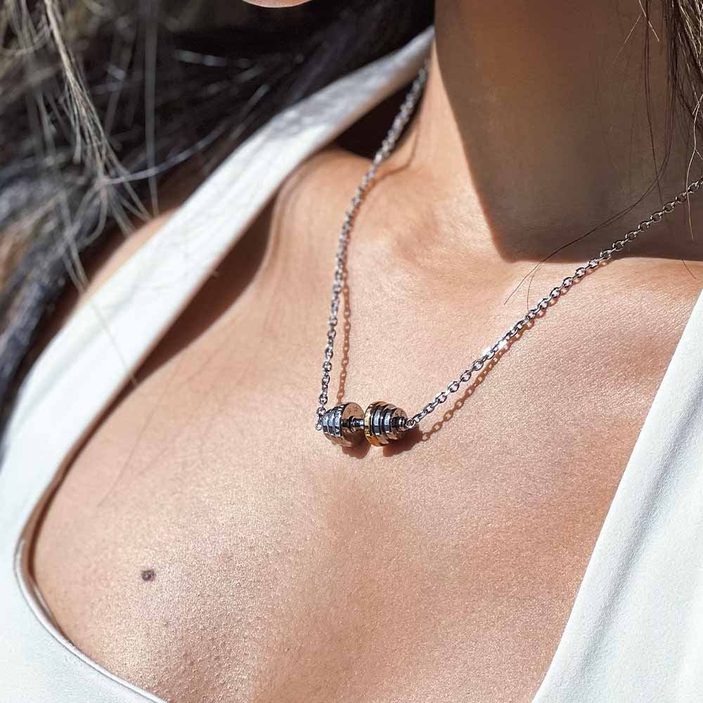 RAWNESS Necklace Barbell Pendant Choker Unisex - RAWNESS