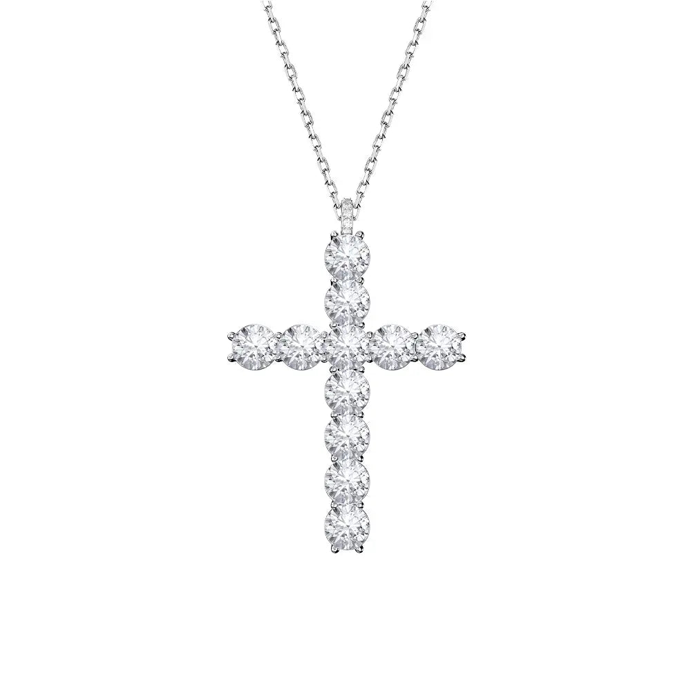 RAWNESS Necklace Classic Moissanite Cross Pendant - RAWNESS
