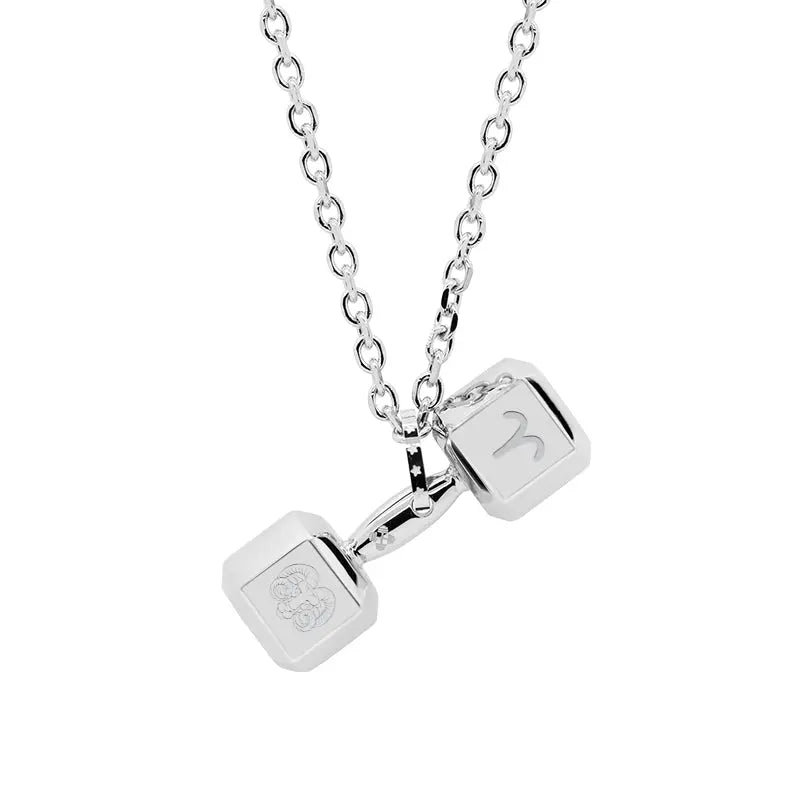 RAWNESS Necklace Constellation Logo Dumbbell Shaped Pendant - RAWNESS