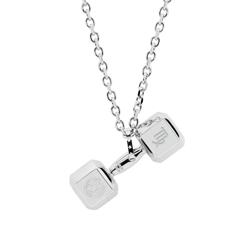 RAWNESS Necklace Constellation Logo Dumbbell Shaped Pendant - RAWNESS