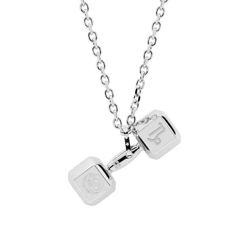 RAWNESS Necklace Constellation Logo Dumbbell Shaped Pendant - RAWNESS