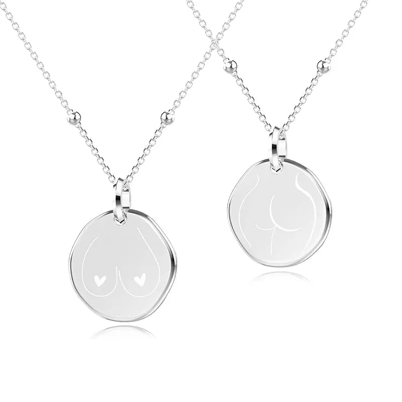RAWNESS Necklace Graceful Outline Pattern Pendant - RAWNESS