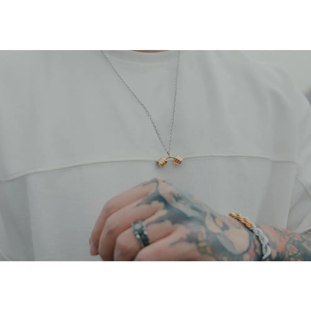 RAWNESS Necklace Gravity Defying Barbell Pendant - RAWNESS