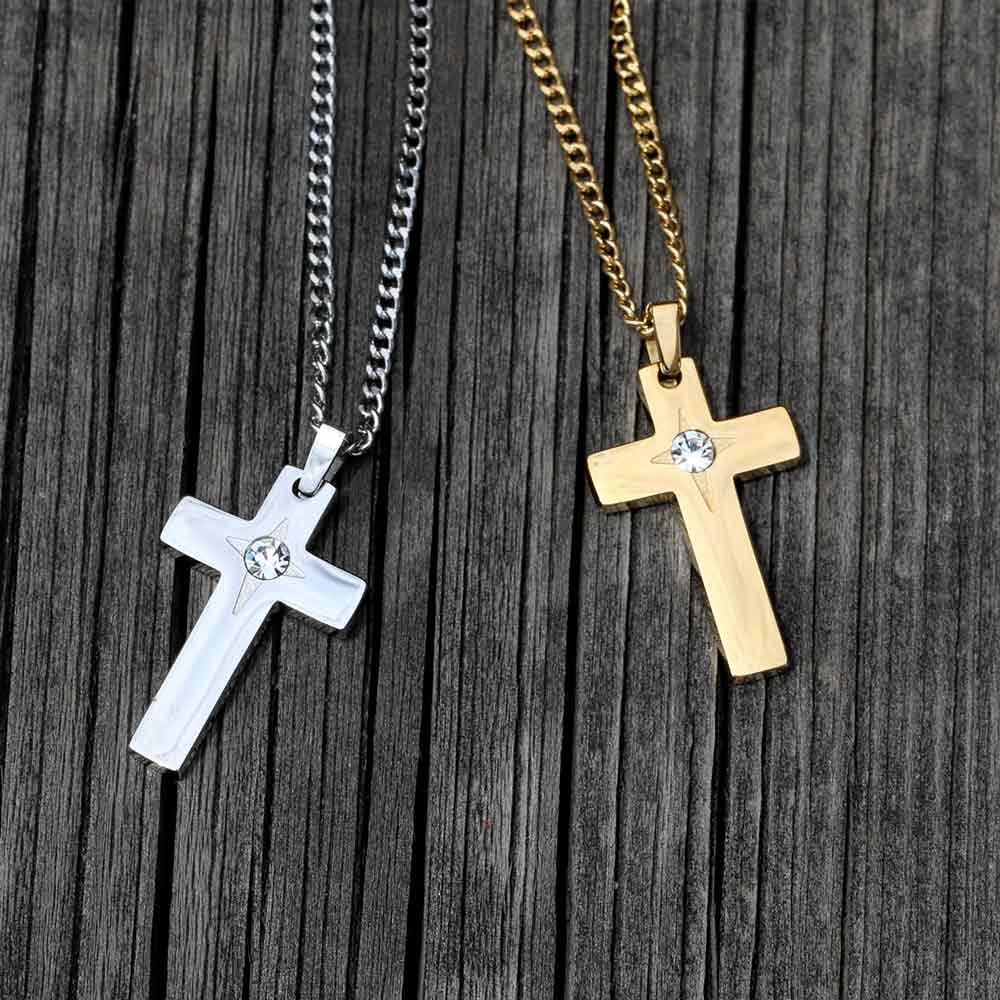 RAWNESS Necklace Lone Star Cross Shaped Pendant - RAWNESS