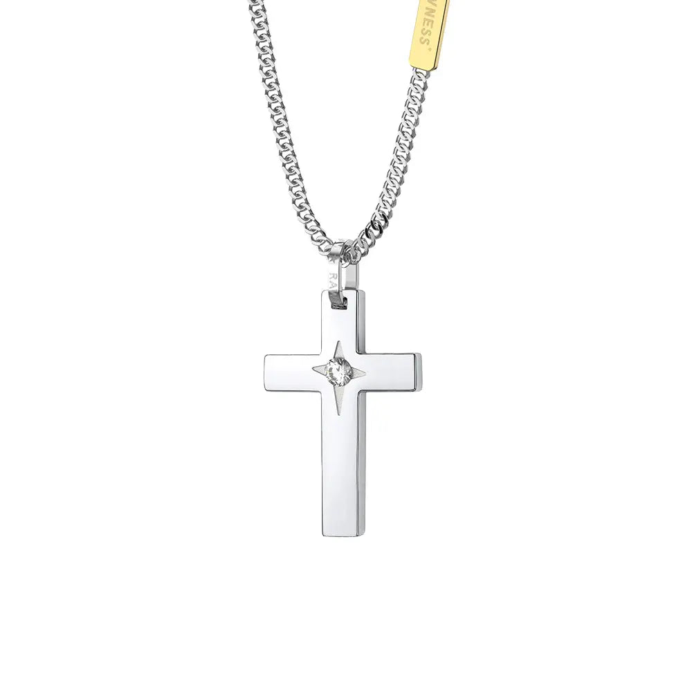 RAWNESS Necklace Lone Star Cross Shaped Pendant - RAWNESS