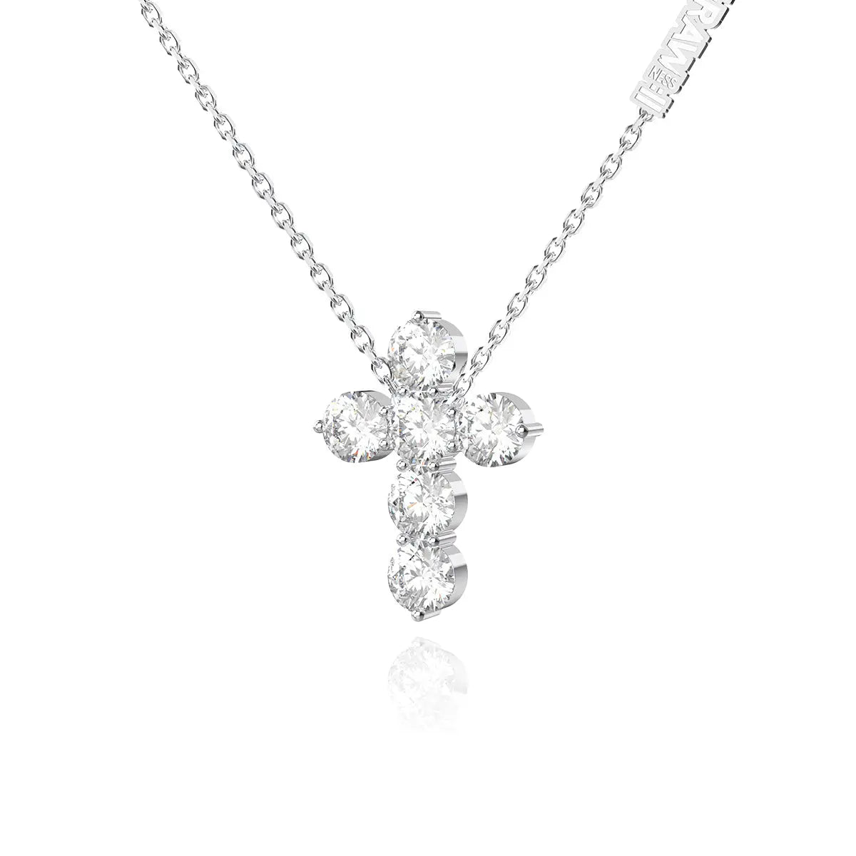 RAWNESS Necklace Moissanite Cross Pendant Timeless Faith Modern Brilliance RAWNESS