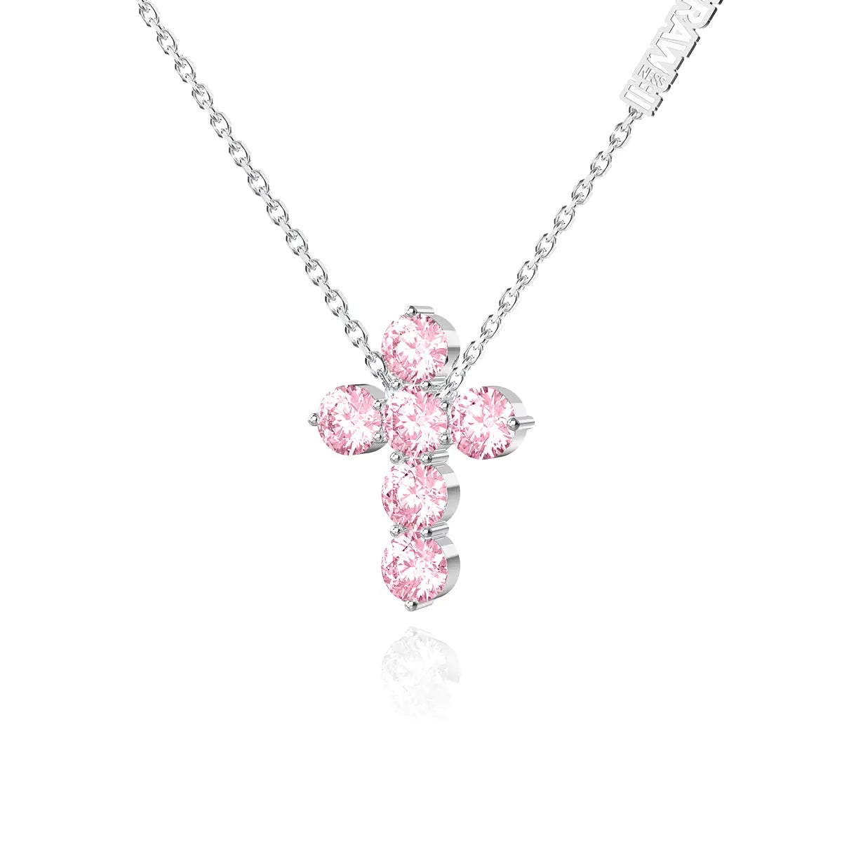 RAWNESS Necklace Moissanite Cross Pendant Timeless Faith Modern Brilliance RAWNESS