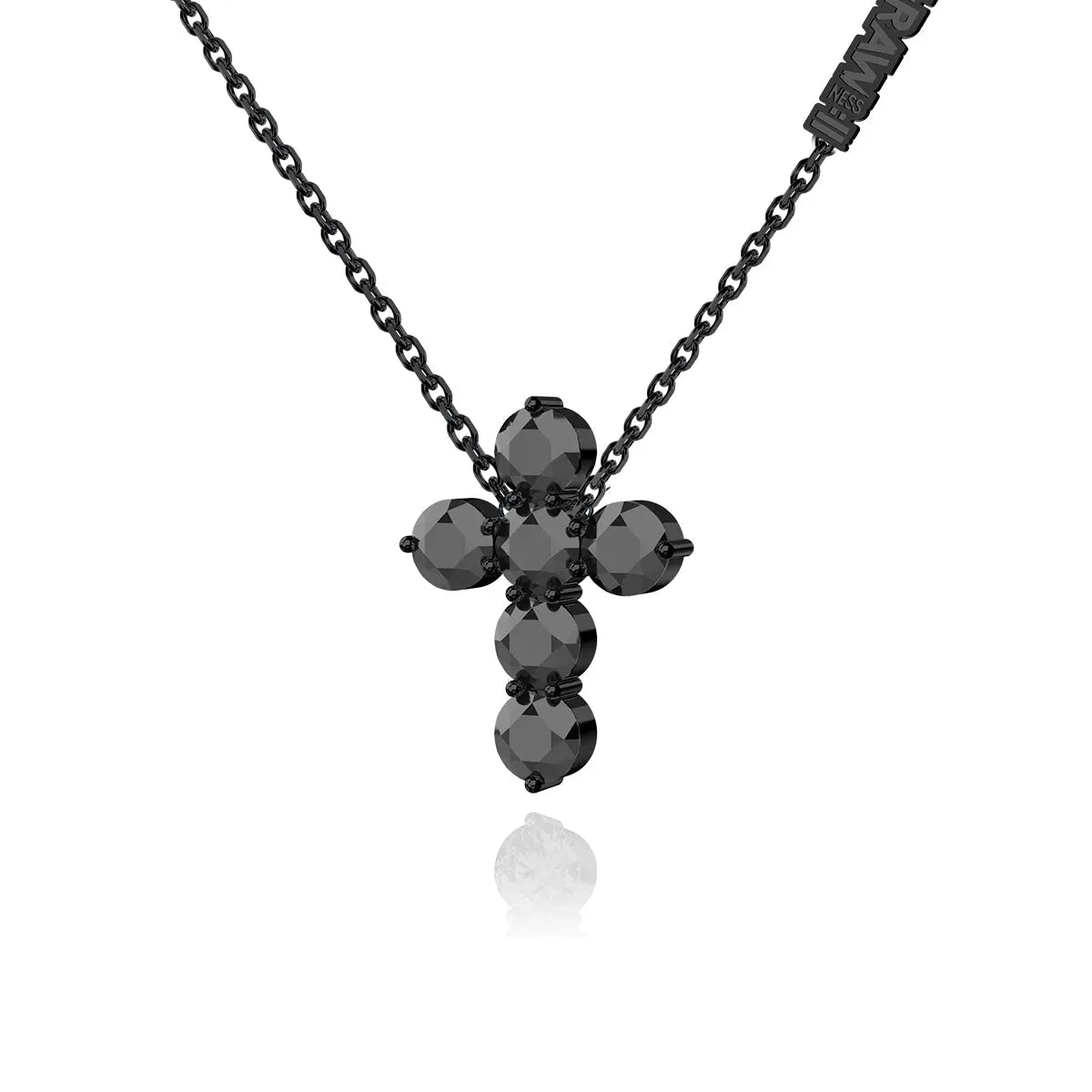 RAWNESS Necklace Moissanite Cross Pendant Timeless Faith Modern Brilliance RAWNESS