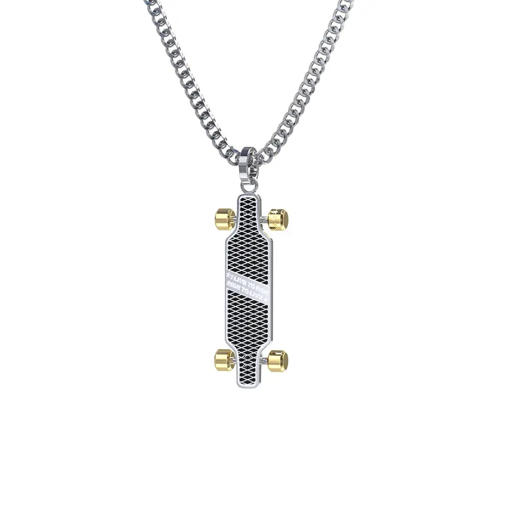 RAWNESS Necklace Skateboard Shaped Pendant Street Culture - RAWNESS
