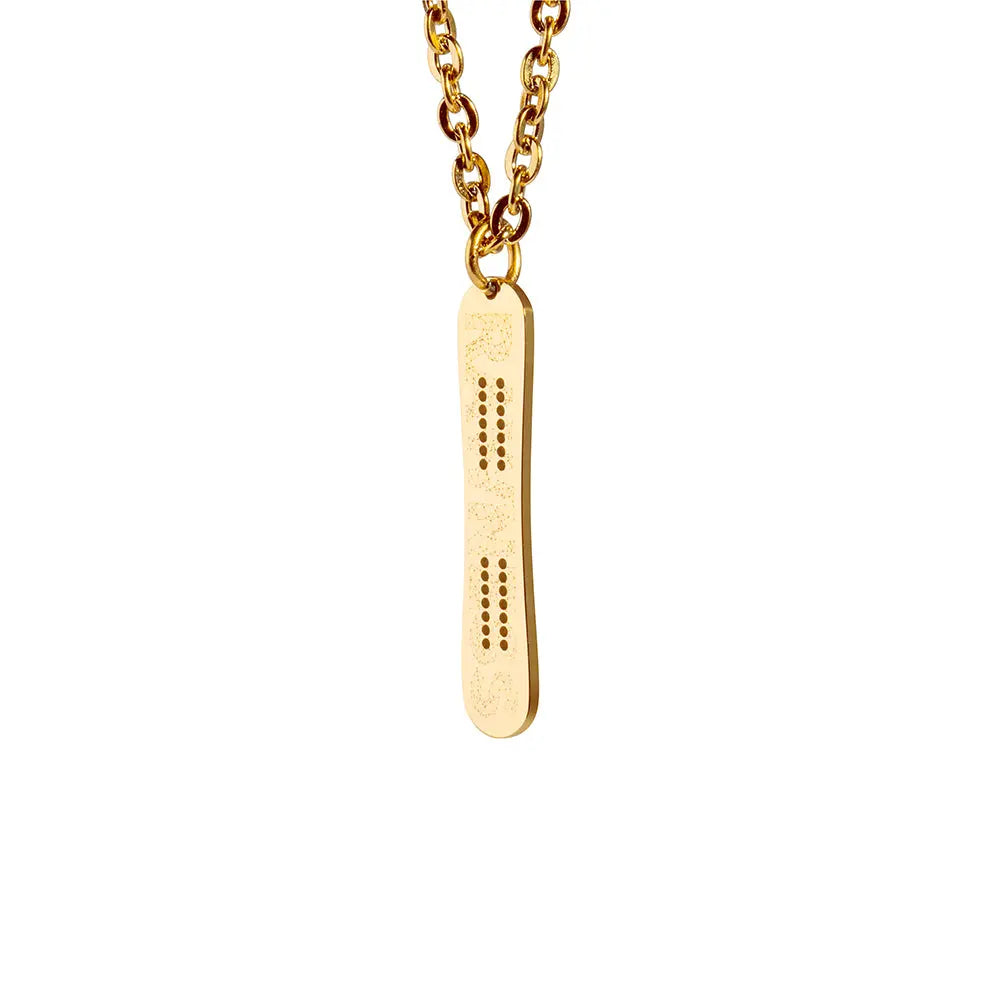 RAWNESS Necklace Snowboard Shaped Pendant Winter Sports - RAWNESS