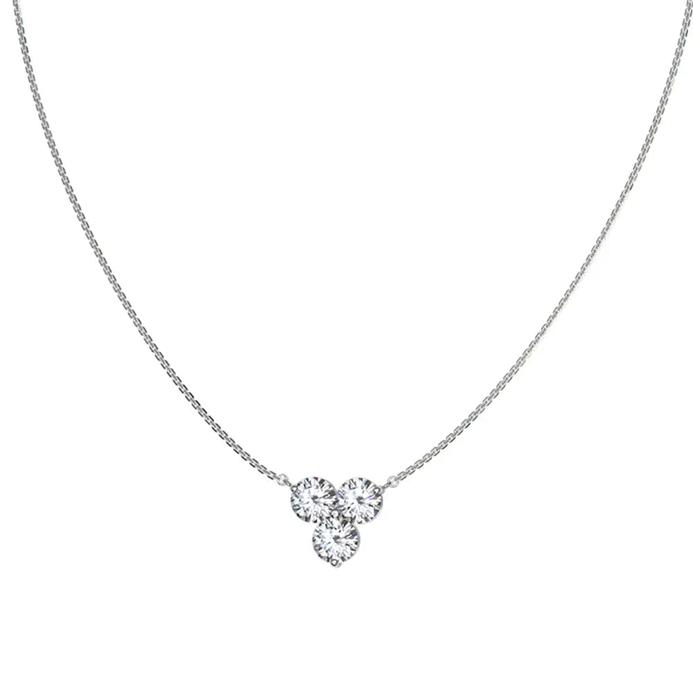RAWNESS Trio Diamond Necklace – Timeless Elegance for Every Occasion - RAWNESS