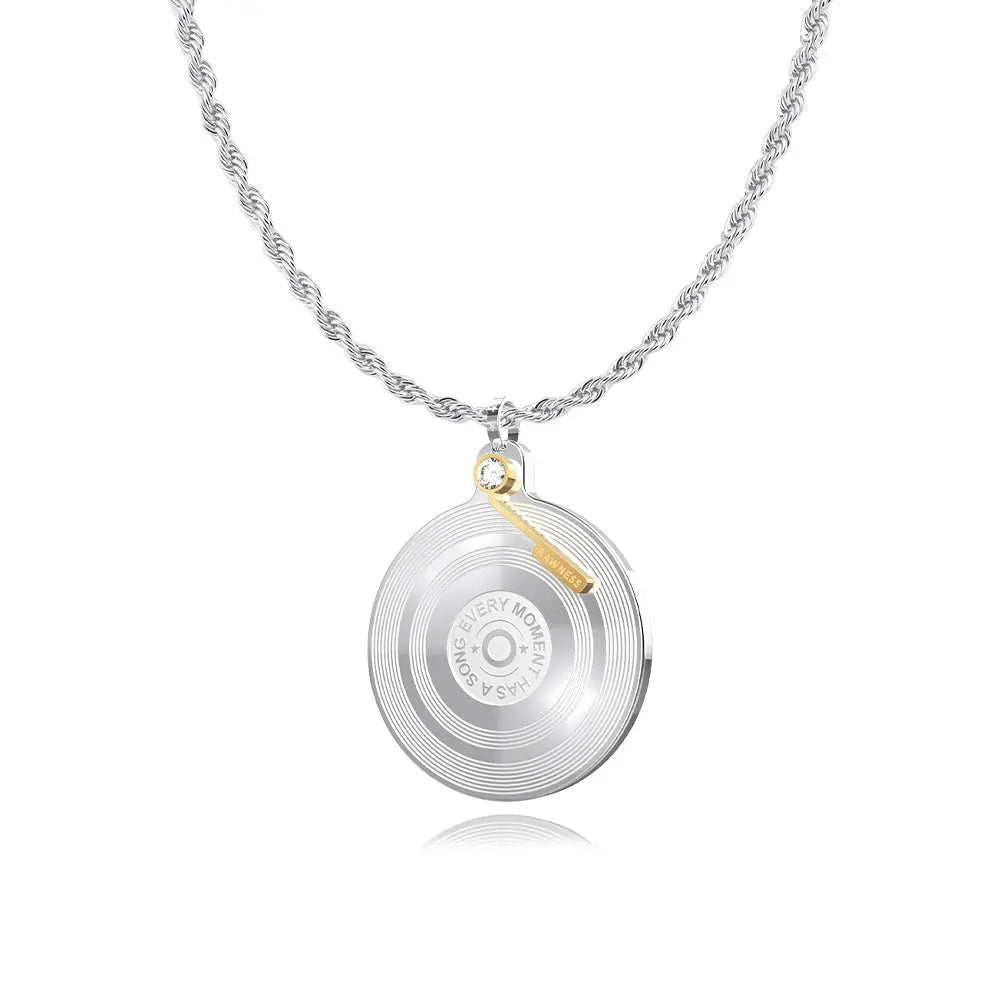 RAWNESS Necklace Vintage Record Pendant – A Tribute to Music and Style - RAWNESS