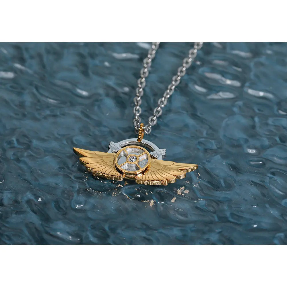 RAWNESS Necklace Winged Emblem Weight Plate Pendant RAWNESS