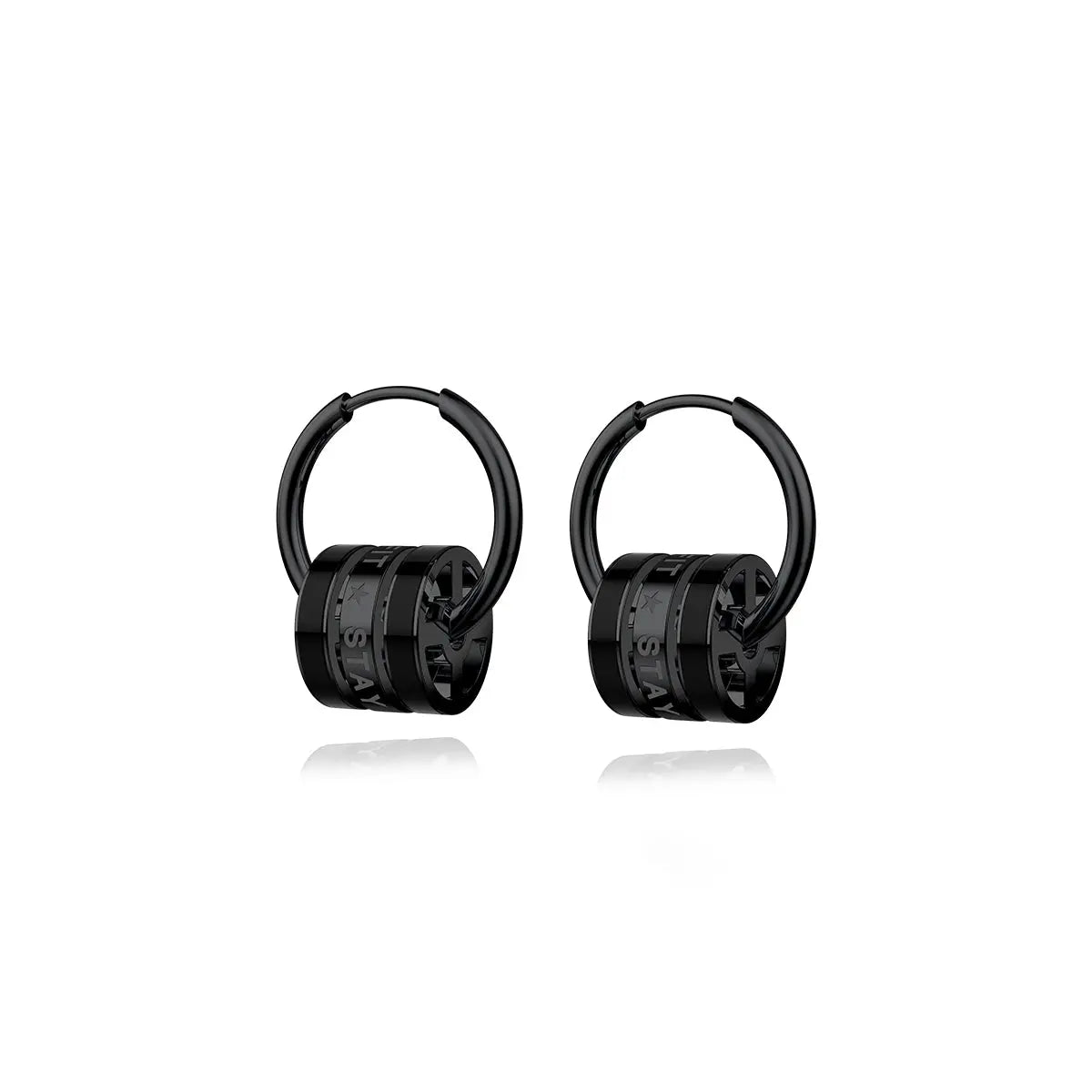 RAWNESS Weight Plate Hoop Earrings RAWNESS