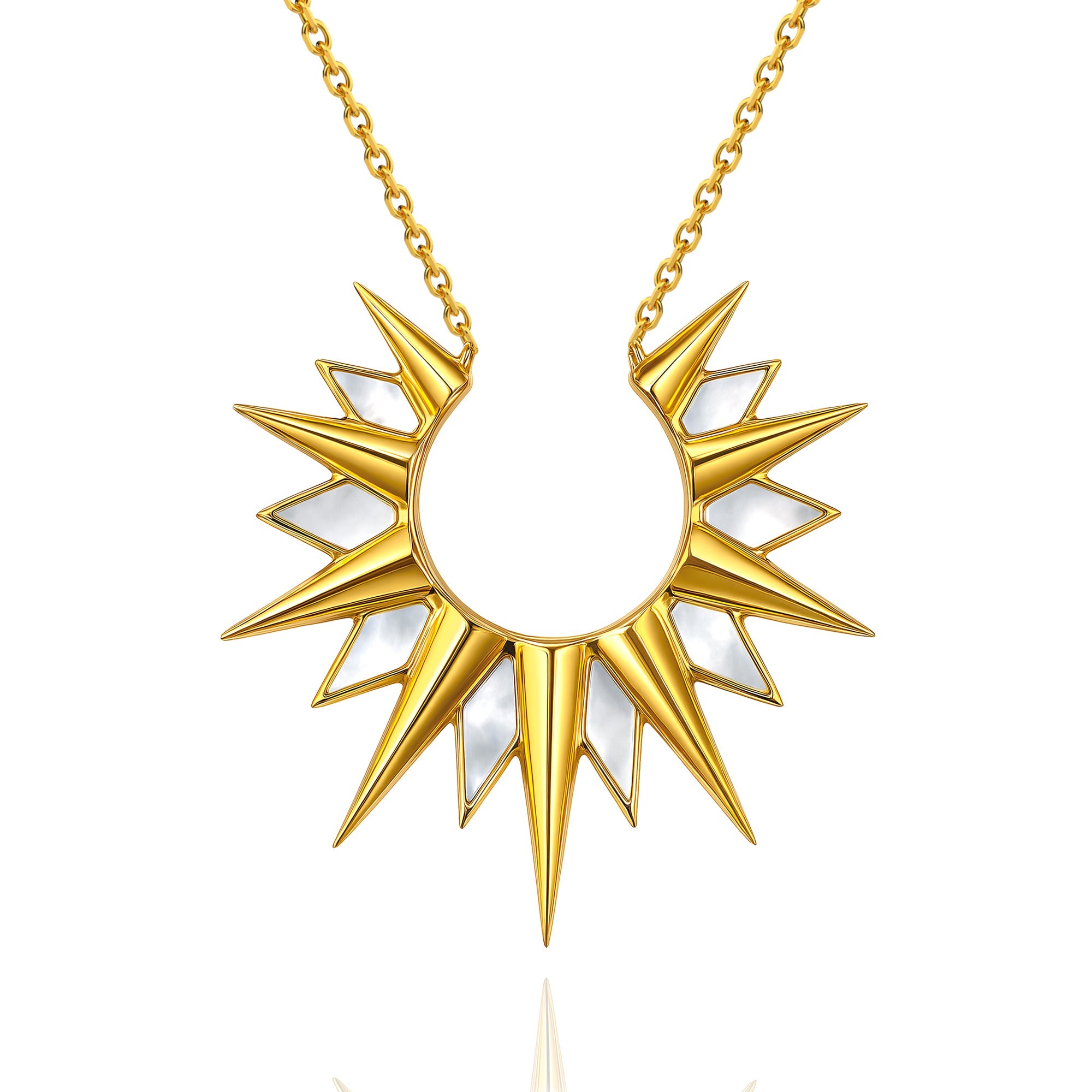 The RAWNESS Mother-of-Pearl Sun Necklace RAWNESS