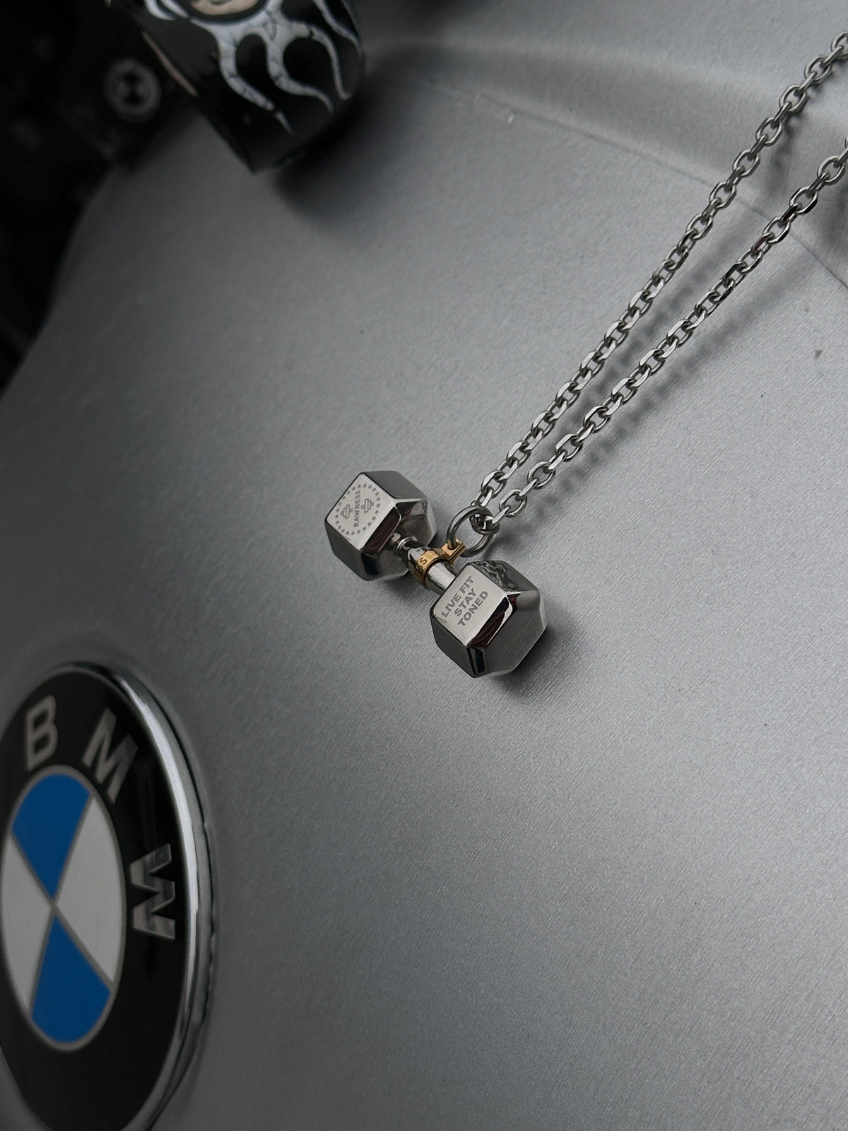 Gold Ring Edition Dumbbell Pendant Necklace RAWNESS®