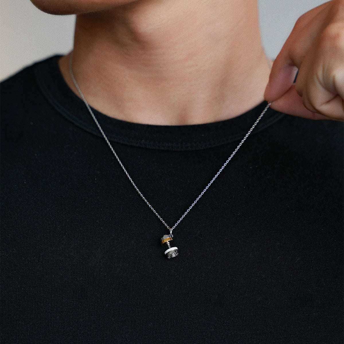 RAWNESS Ceramic Accent Dumbbell Necklace RAWNESS