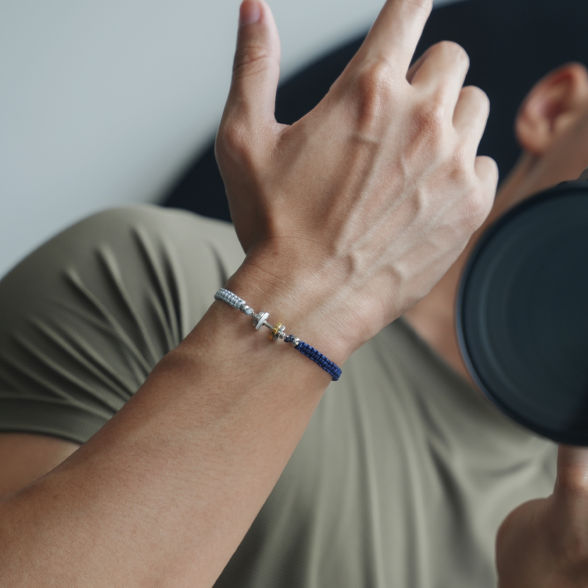 Ceramic Dumbbell Cord Bracelet RAWNESS® | Where Fitness Meets Fashion