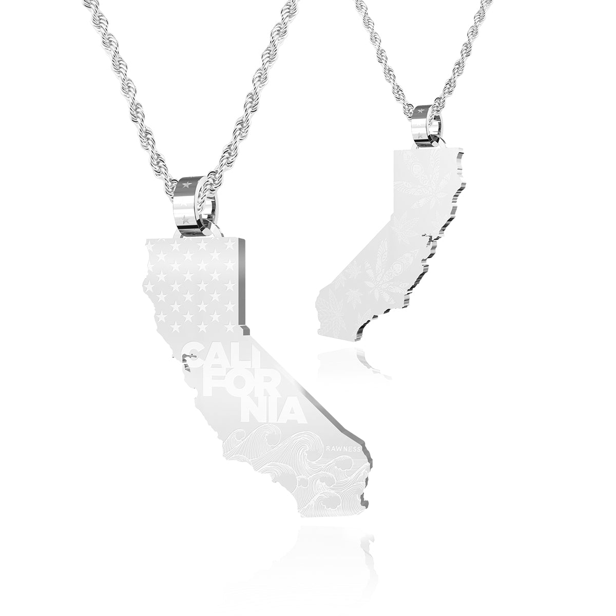 California State Map Pendant Necklace