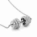 Diamond Dumbbell Choker Necklace | Luxury Gym Jewelry RAWNESS®