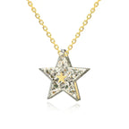 RAWNESS Necklace Crushed Dollar Star Shaped Pendant - RAWNESS