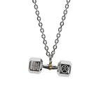 RAWNESS Necklace Dumbbell Shaped Pendant Gold Ring Special Edition - RAWNESS