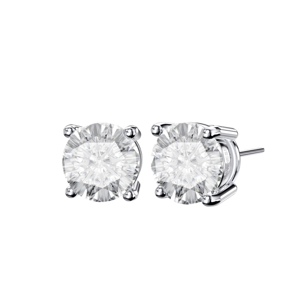 Moissanite Ear Stud with Four-Claw